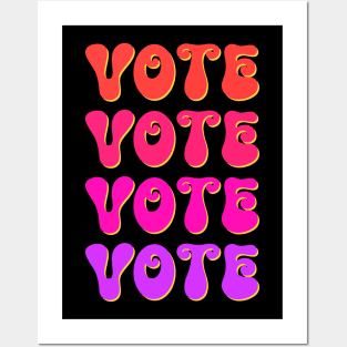 Vote Colorful - Groovy Design Posters and Art